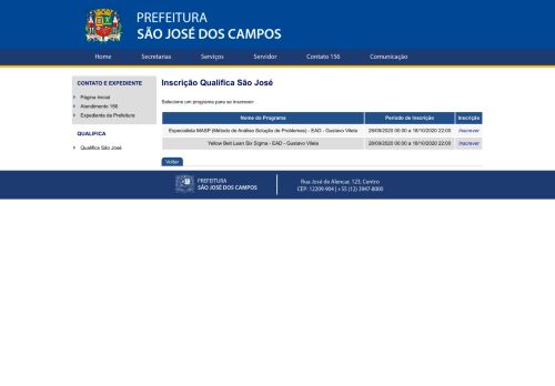 
                            9. Inscrição Qualifica São José - Prefeitura de São José dos Campos