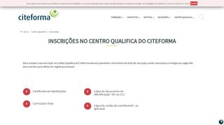 
                            7. Inscrições | Centro Qualifica | Formação | Citeforma