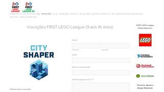 
                            12. Inscrições — FIRST LEGO League - Portugal