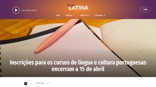 
                            7. Inscrições para os cursos de língua e cultura portuguesas encerram a ...