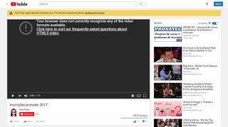 
                            11. Inscrições pronatec 2017 - YouTube
