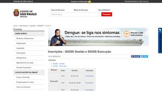 
                            8. Inscrições - SIGSS Gestão e SIGSS Execução | Secretaria Municipal ...