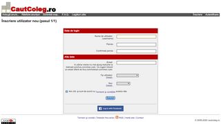 
                            3. Înscriere - CautColeg.ro