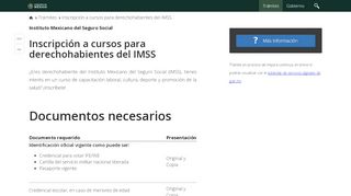 
                            2. Inscripción a cursos para derechohabientes del IMSS | | gob.mx