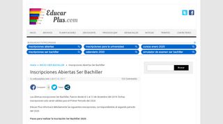 
                            5. Inscripciones abiertas Ser Bachiller - SNNA (segundo periodo del 2017)