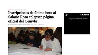 
                            7. Inscripciones de última hora al Salario Rosa colapsan página oficial ...