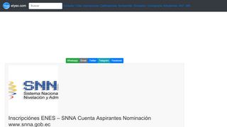 
                            3. Inscripciónes ENES - SNNA Cuenta Aspirantes Nominación www ...