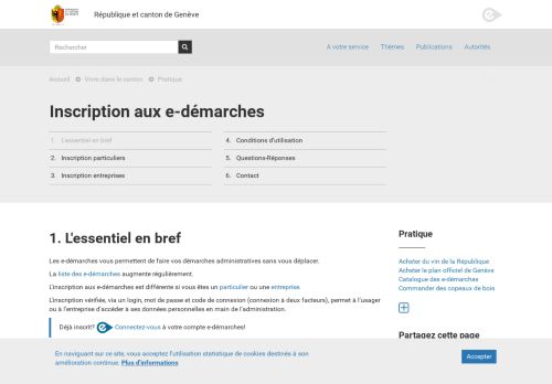 
                            2. Inscription aux e-démarches | GE.CH – République et canton de Genève