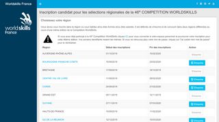 
                            4. Inscription candidats ». - S'inscrire aux sélections régionales