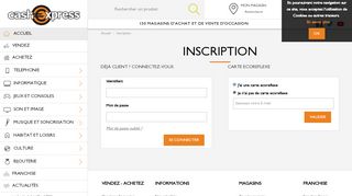 
                            10. Inscription - Cash Express : achat vente cash de produits d'occasion