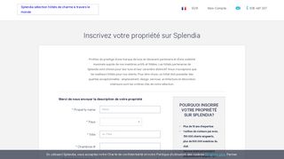 
                            3. Inscrivez votre hôtel de charme sur Splendia.com | Site de réservation ...