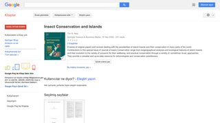 
                            10. Insect Conservation and Islands