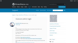 
                            2. Insecure admin login | WordPress.org