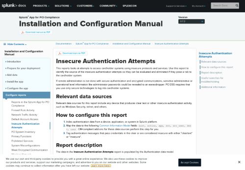 
                            5. Insecure Authentication Attempts - Splunk Documentation