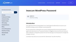 
                            13. Insecure WordPress Password - 34SP.com