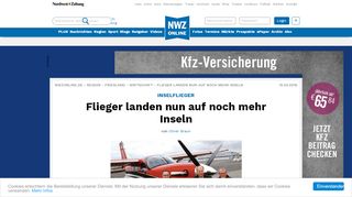 
                            11. Inselflieger Mariensiel: Flüge zu noch mehr Inseln - NWZonline