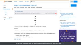 
                            2. Insert login creditials in php url? - Stack Overflow