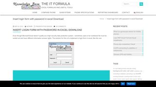 
                            3. Insert login form with password in excel Download - Excel formulas ...