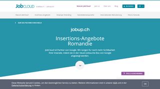 
                            9. Insertions-Angebote Romandie - JobCloud DE