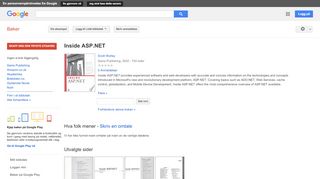 
                            11. Inside ASP.NET - Resultat for Google Books