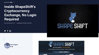 
                            13. Inside ShapeShift's Cryptocurrency Exchange, No Login Required