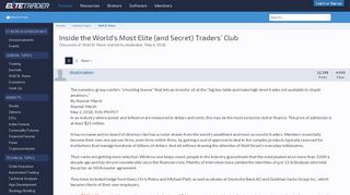 
                            11. Inside the World's Most Elite (and Secret) Traders' Club | Elite ...