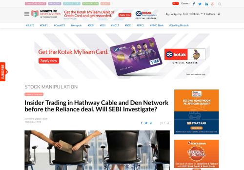 
                            12. Insider Trading in Hathway Cable and Den Network before the ...