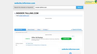 
                            8. insider.tallink.com at Website Informer. Visit Insider Tallink.