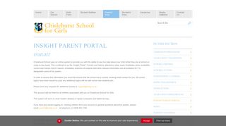 
                            1. Insight Parent Portal - Chislehurst School for Girls