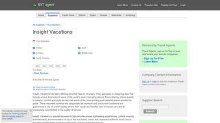 
                            12. Insight Vacations - Travel Agent Website, Fam Trips & the Experience ...