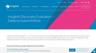 
                            3. Insights Discovery Evaluator – Datenschutzrichtlinie