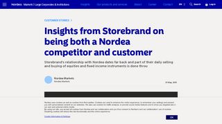 
                            9. Insights from Storebrand on being both a Nordea competitor and ...