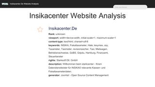 
                            7. Insikacenter Website Analysis| insikacenter.de Ads analysis, title ...