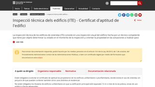 
                            2. Inspecció tècnica dels edificis (ITE) - Certificat d'aptitud de l'edifici ...