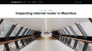 
                            12. Inspecting internet router in Mauritius - Get Blogged by JoKi