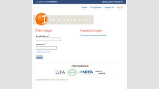 
                            10. Inspection Services: Login