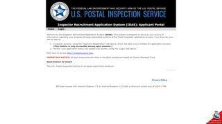 
                            13. Inspector Recruitment Application System (IRAS) - United ...