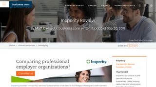 
                            6. Insperity Review 2019 | PEO Service Reviews - Business.com