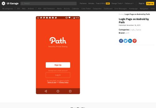 
                            9. Inspiration Path Login Page #ui #inspiration #interface #android ...