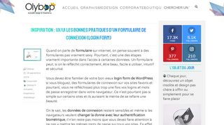 
                            9. Inspiration : UX/UI les bonnes pratiques d'un formulaire de ... - Olybop