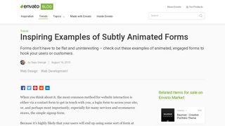 
                            3. Inspiring Examples of Animated Forms - Envato