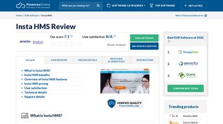 
                            13. Insta HMS Reviews: Overview, Pricing and Features