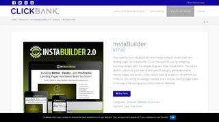 
                            9. InstaBuilder - ClickBank