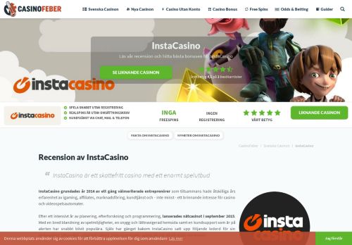 
                            7. InstaCasino » Spela utan registrering med InstaPlay & BankID här!