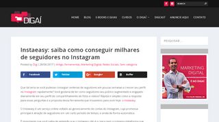 
                            9. Instaeasy: saiba como conseguir milhares de seguidores no ... - Digaí