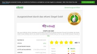 
                            6. InStaff & Jobs GmbH Anbieterbewertung - Bewertung: 4.9 Sterne von ...
