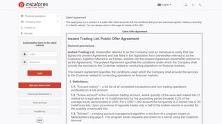 
                            11. InstaForex Client Cabinet :: Client Agreement