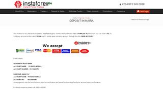 
                            7. Instaforex Funds Deposit in Naira - InstaForex - Africa