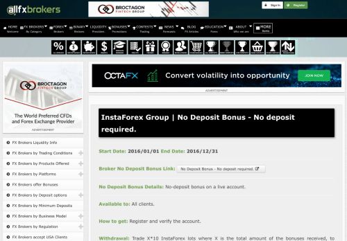 
                            5. InstaForex Group | No Deposit Bonus - No deposit required ...