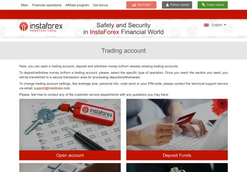 
                            8. InstaForex :: Trading account